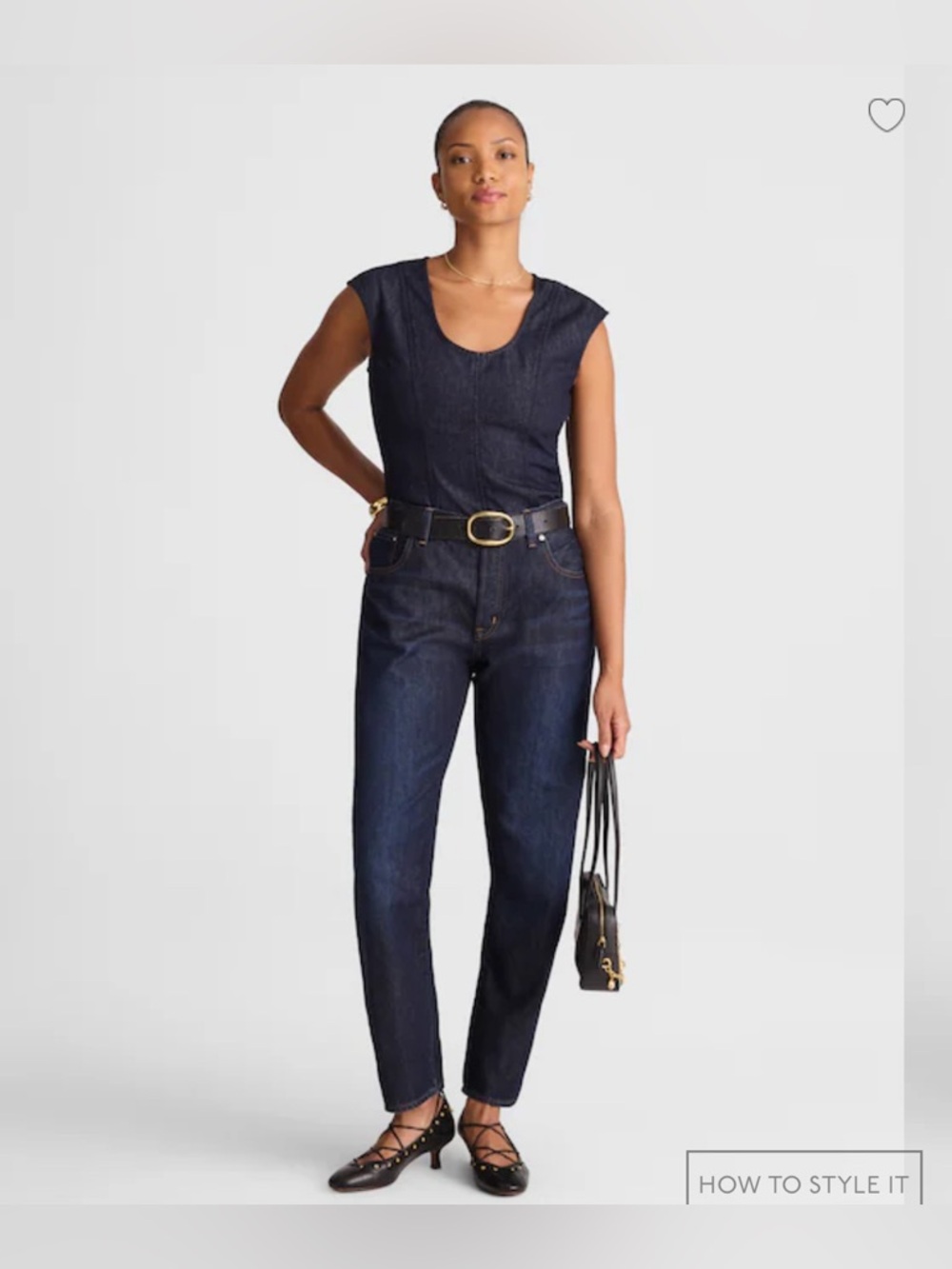 Madewell The Curvy Dean Easy Straight Dark  Jeans